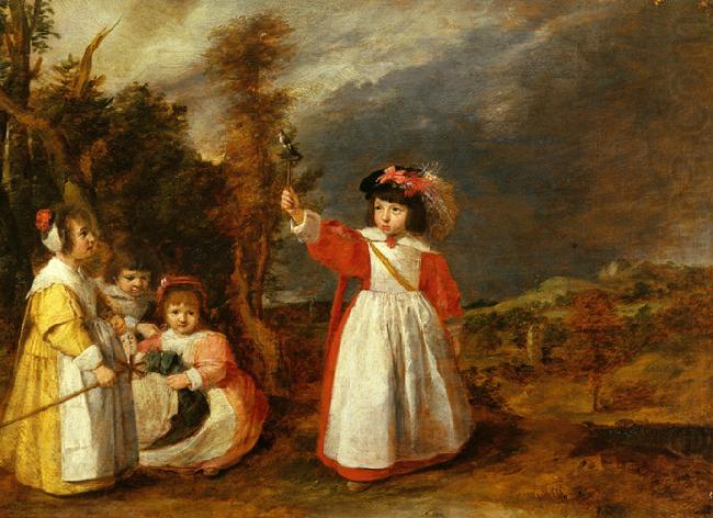 Young Children Playing a Game, unknow artist